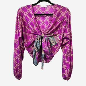 Boho Wrap Blouse, size OS